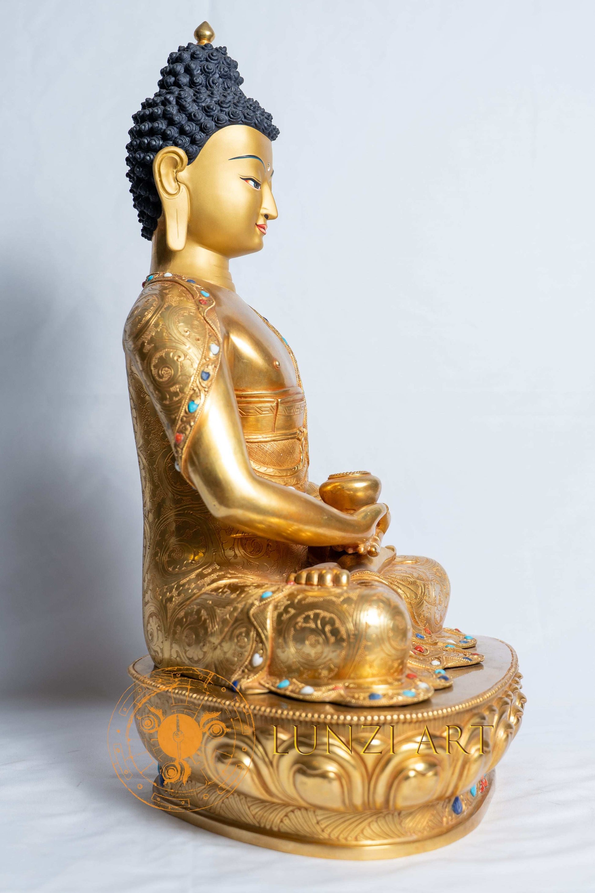 Amitabha Buddha Statue | Copper with full gold plated - statues