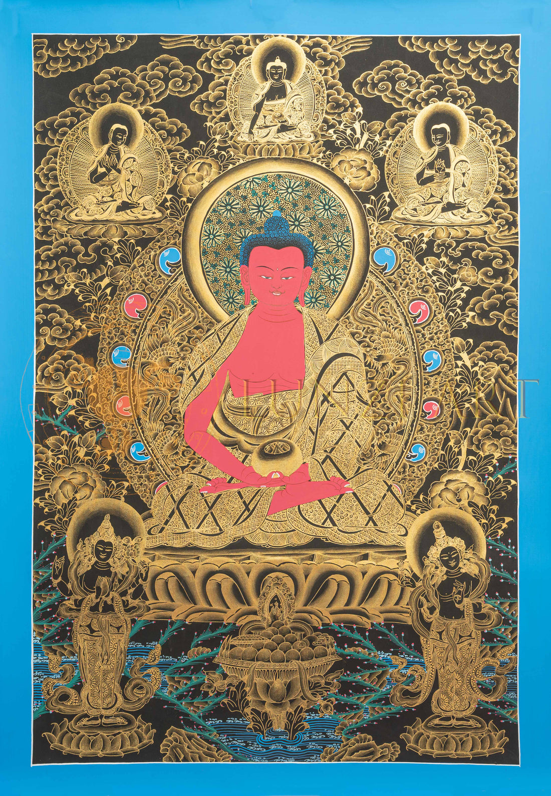Amitabha Buddha Thangka: The Buddha of Infinite Light - T-S-BT-BB-AB-0160