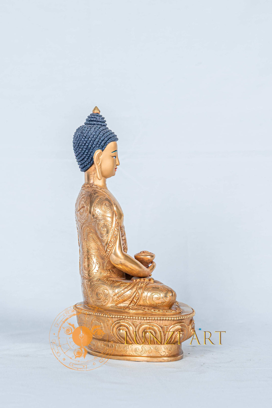 Amitabha buddha Statue | Fully 24k Gold-Plated Copper - S-B-RM-FG-CG-AB-0107