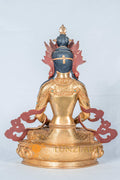 Amitayus Sculpture | Handmade Fully Gold-Plated Copper Statue - S-B-RM-FG-CG-A-0101