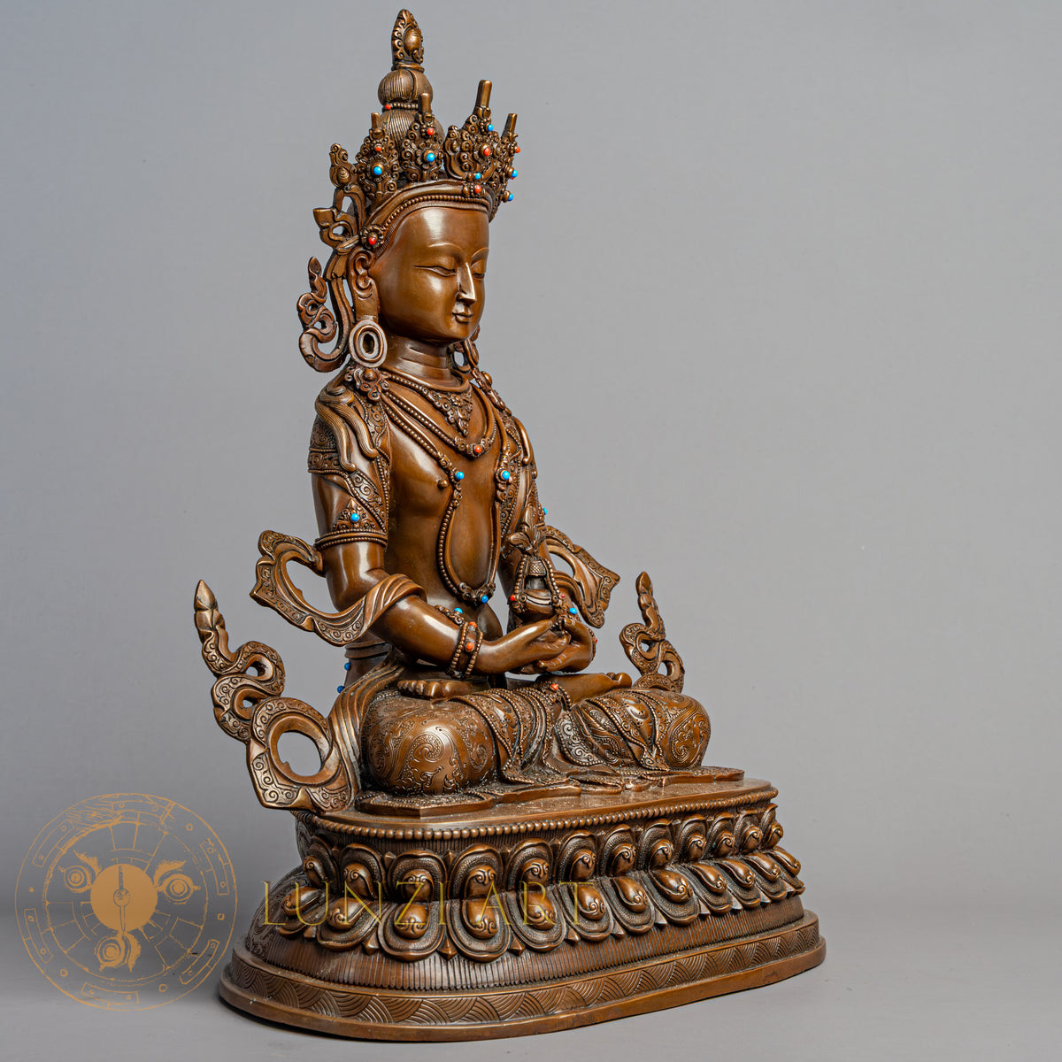 Amitayus Statue | Copper Oxidized - S-P-R-C-A-00221
