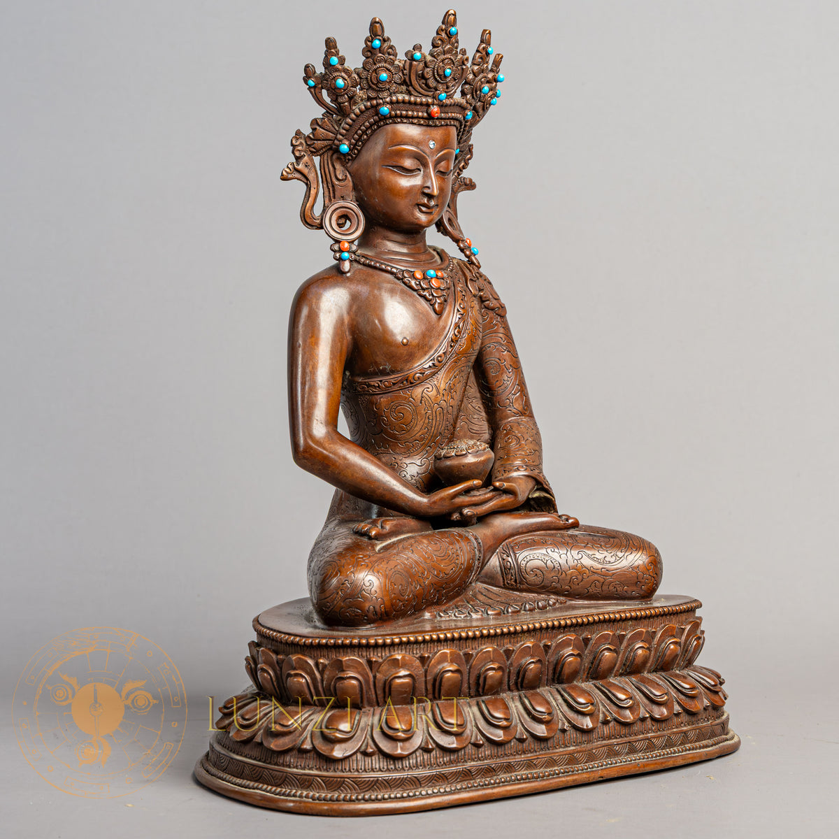 Amitayus Statue | Copper Oxidized - S-P-R-C-A-00227