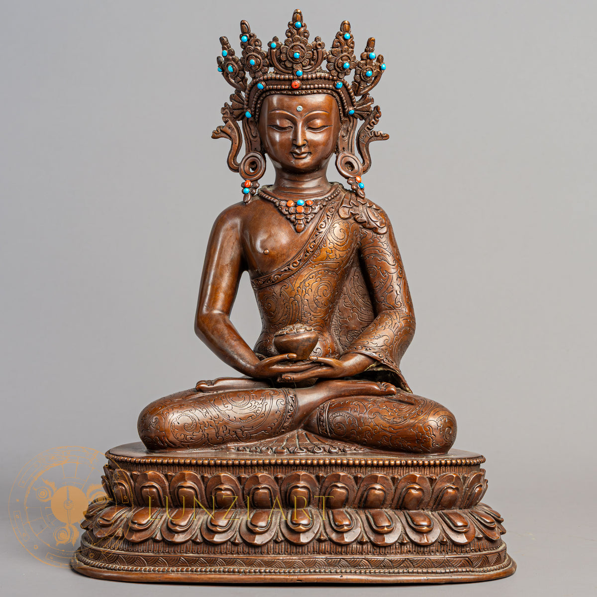 Amitayus Statue | Copper Oxidized - S-P-R-C-A-00227