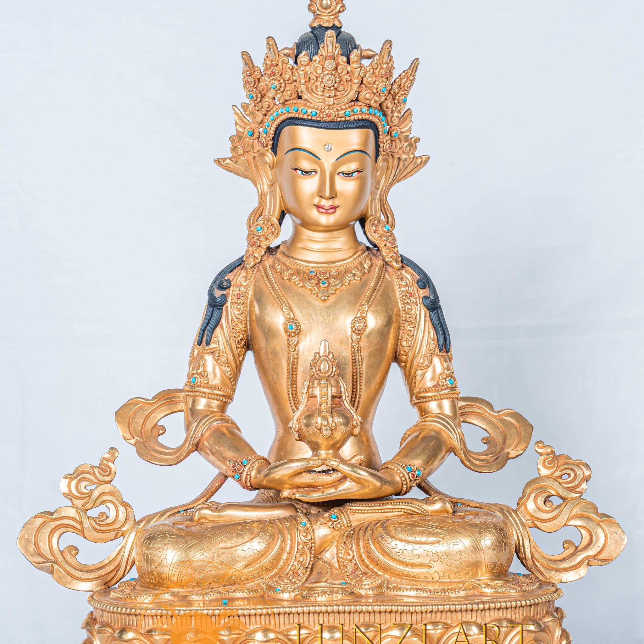 Amitayus Statue | Fully Gold-Plated Copper - statues