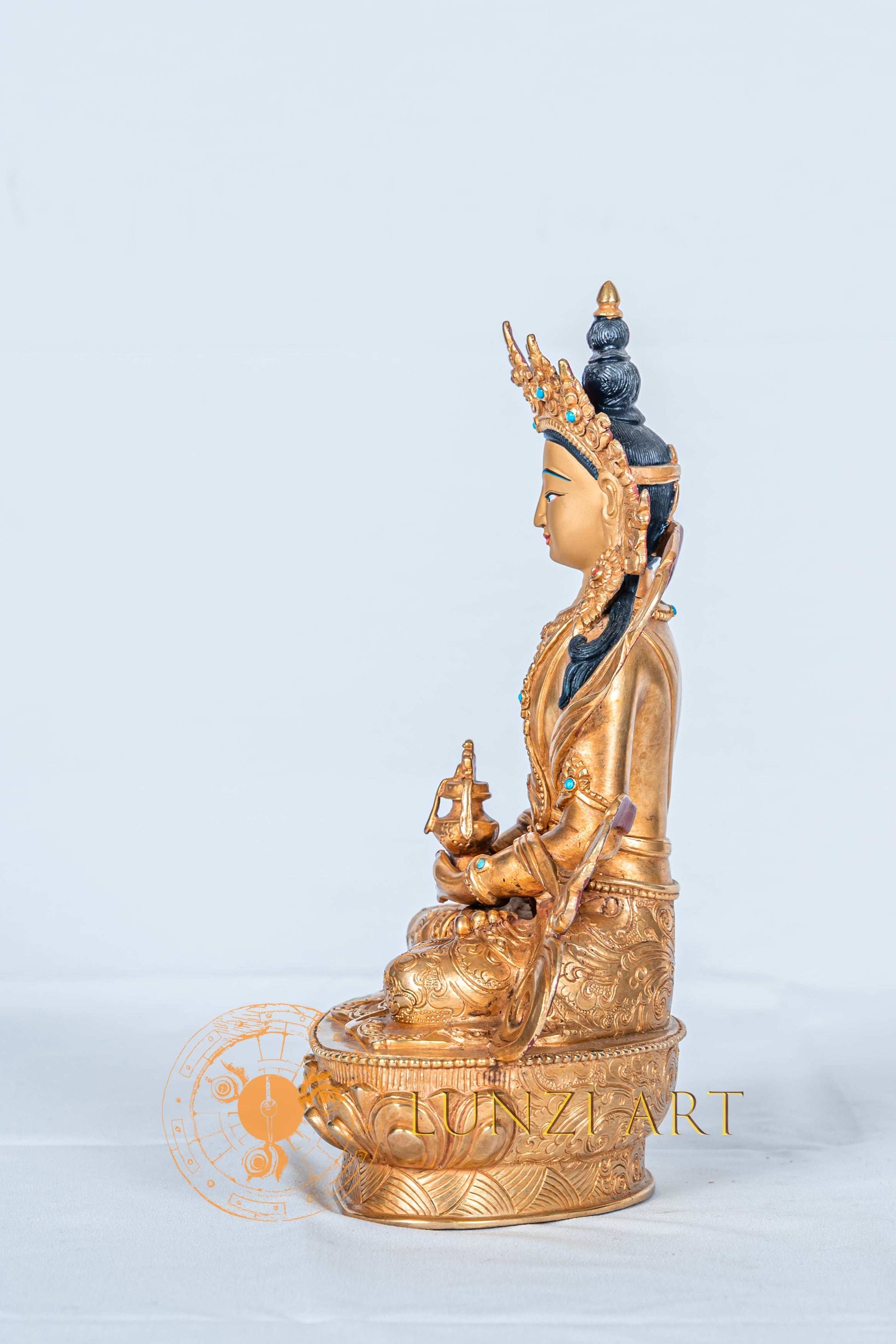 Aparmita Buddha | Handcrafted Full Gold Plated Statue - S-B-RM-FG-CG-A-0070