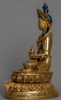 Aparmita Sculpture | Handmade Fully Gold-Plated Copper Statue - S-B-BA-FG-CG-A-0124