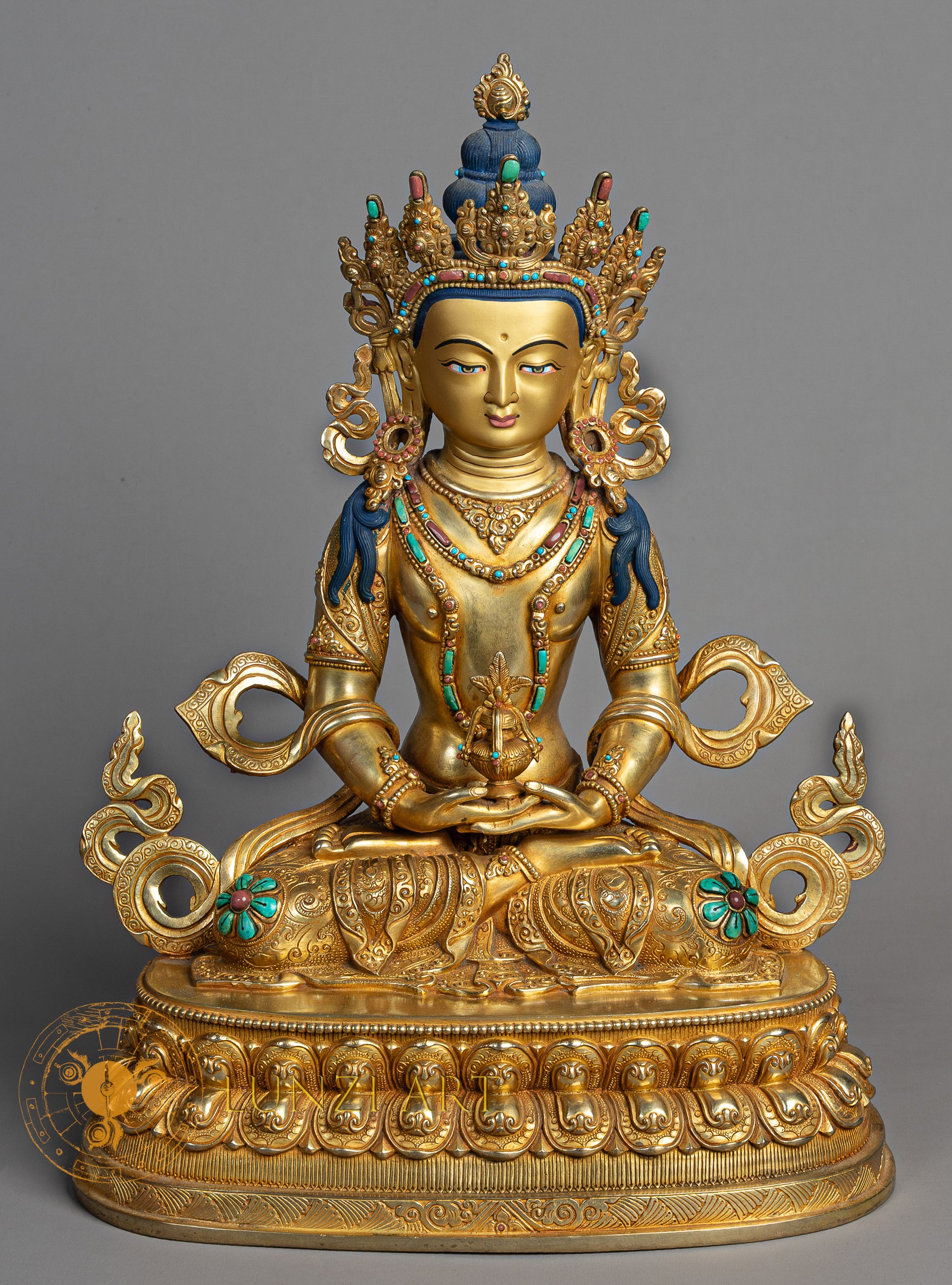 Aparmita Statue | Handcrafted Copper Fully Gold Plated Art - S-P-SS-FG-CG-A-0131