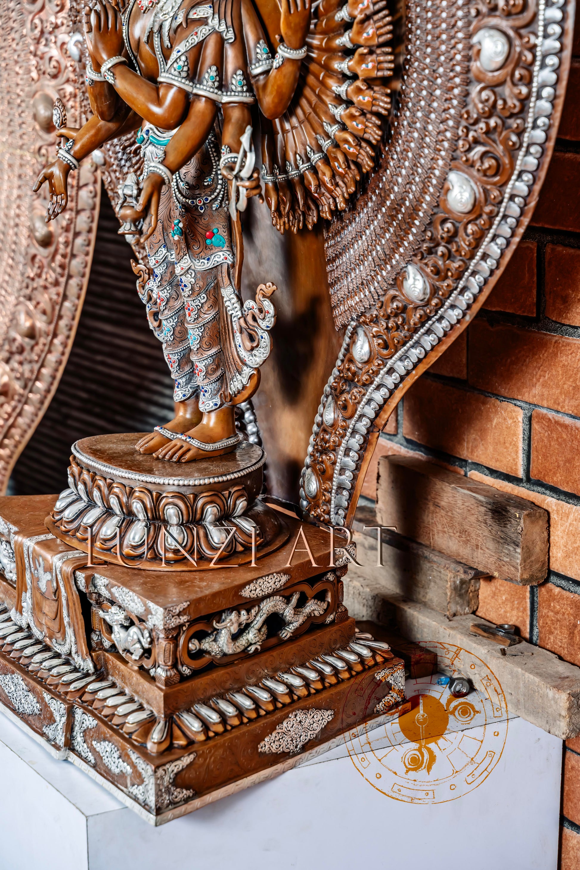 Avalokiteshvara Standing Statue  Crafted by Certified Artisan - S-P-SS-CS-TAA-0011