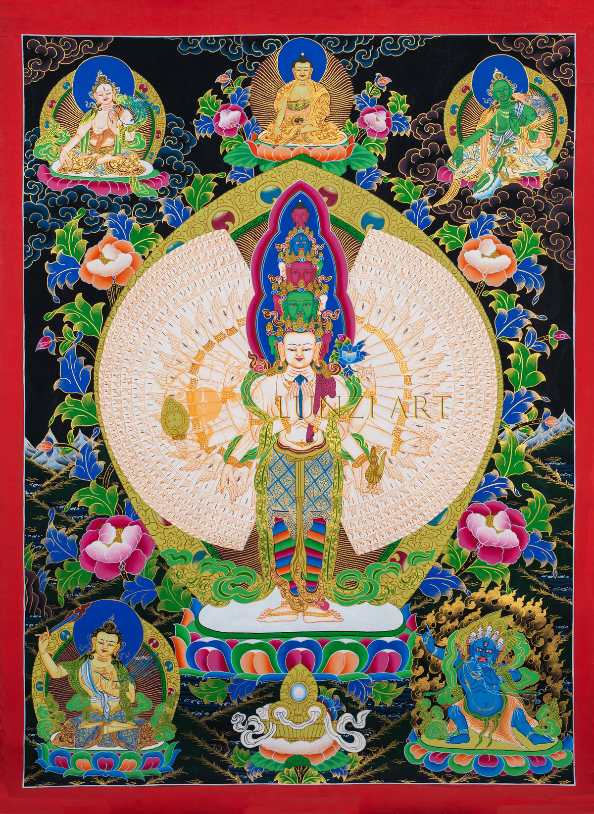 Avalokiteshvara Thangka – Embodiment of Infinite Compassion - T-S-BT-RB-A-0030