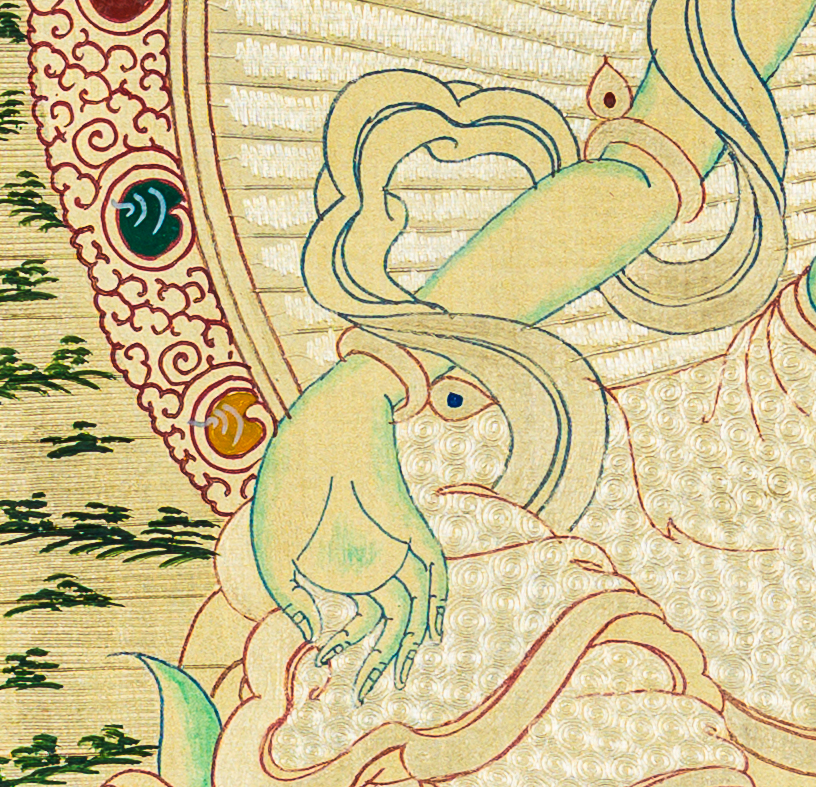 Green Tara Thangka: The Swift Liberator of Compassion - T-B-HT-RB-GT-0075