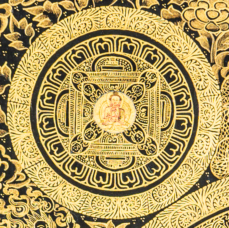 The Sacred Mandala Thangka: A Golden Map of the Universe - T-B-HT-BB-TM-0082