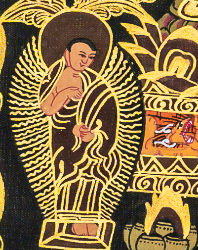 Shakyamuni Buddha Thangka: The Infinite Radiance of Enlightenment - T-B-HT-BB-SB-0083