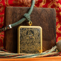 Black Zambala Amulet Ghau Locket Thangka | Gold of Wealth - L-J-59