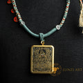 Black Zambala Amulet Ghau Locket Thangka | Gold of Wealth - L-J-59