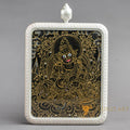 Black Zambala Amulet Ghau Locket Thangka | Gold of Wealth - L-J-59