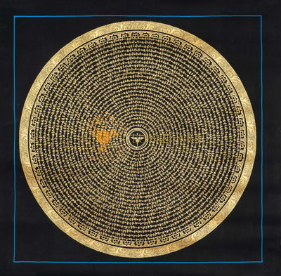 Buddha Eye mantra Mandala Thangka - T-S-BT-BB-MM-0058