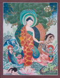 Buddha Paubha Amidst the Seven Jewels of Royalty - T-S-BT-PB-AU-BP-0110