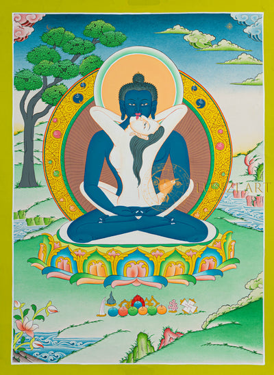 Buddhasakti Thangka: The Golden Union of Absolute Reality - T-N-ET-GB-AU-B-0103