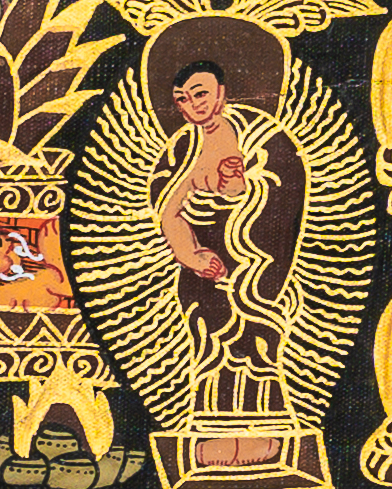 Shakyamuni Buddha Thangka: The Infinite Radiance of Enlightenment - T-B-HT-BB-SB-0083