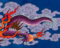 The Druk (Thunder Dragon) Thangka: Celestial Voice of Power - T-B-HT-RB-D-0084