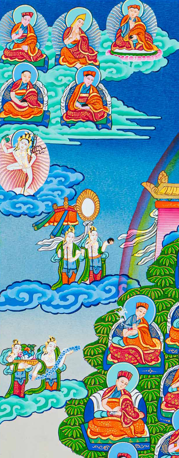 Celestial Tree of Enlightenment Thangka (Chokshing Tree/Dorje Chyang) - T-S-BT-RB-AU-CT-0072