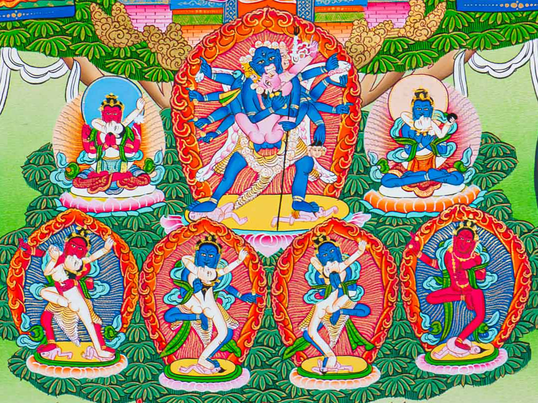 Celestial Tree of Enlightenment Thangka (Chokshing Tree/Dorje Chyang) - T-S-BT-RB-AU-CT-0072