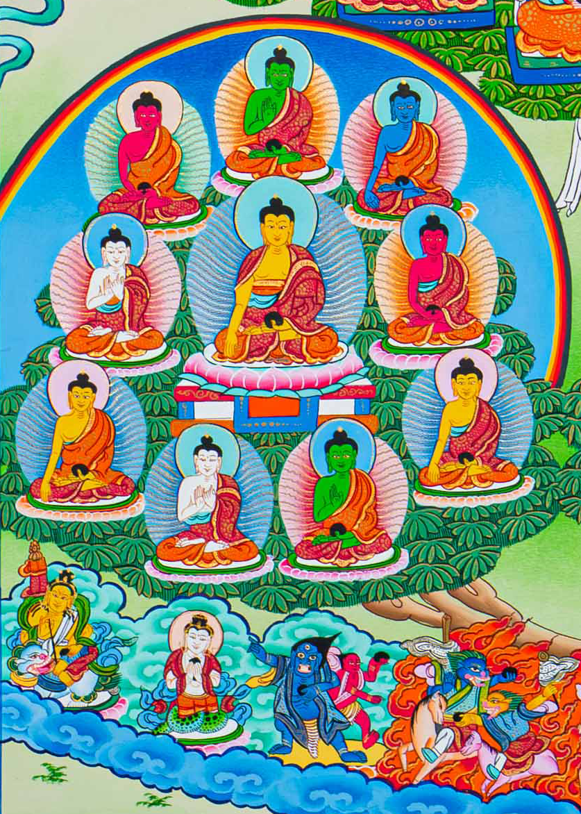 Celestial Tree of Enlightenment Thangka (Chokshing Tree/Dorje Chyang) - T-S-BT-RB-AU-CT-0072