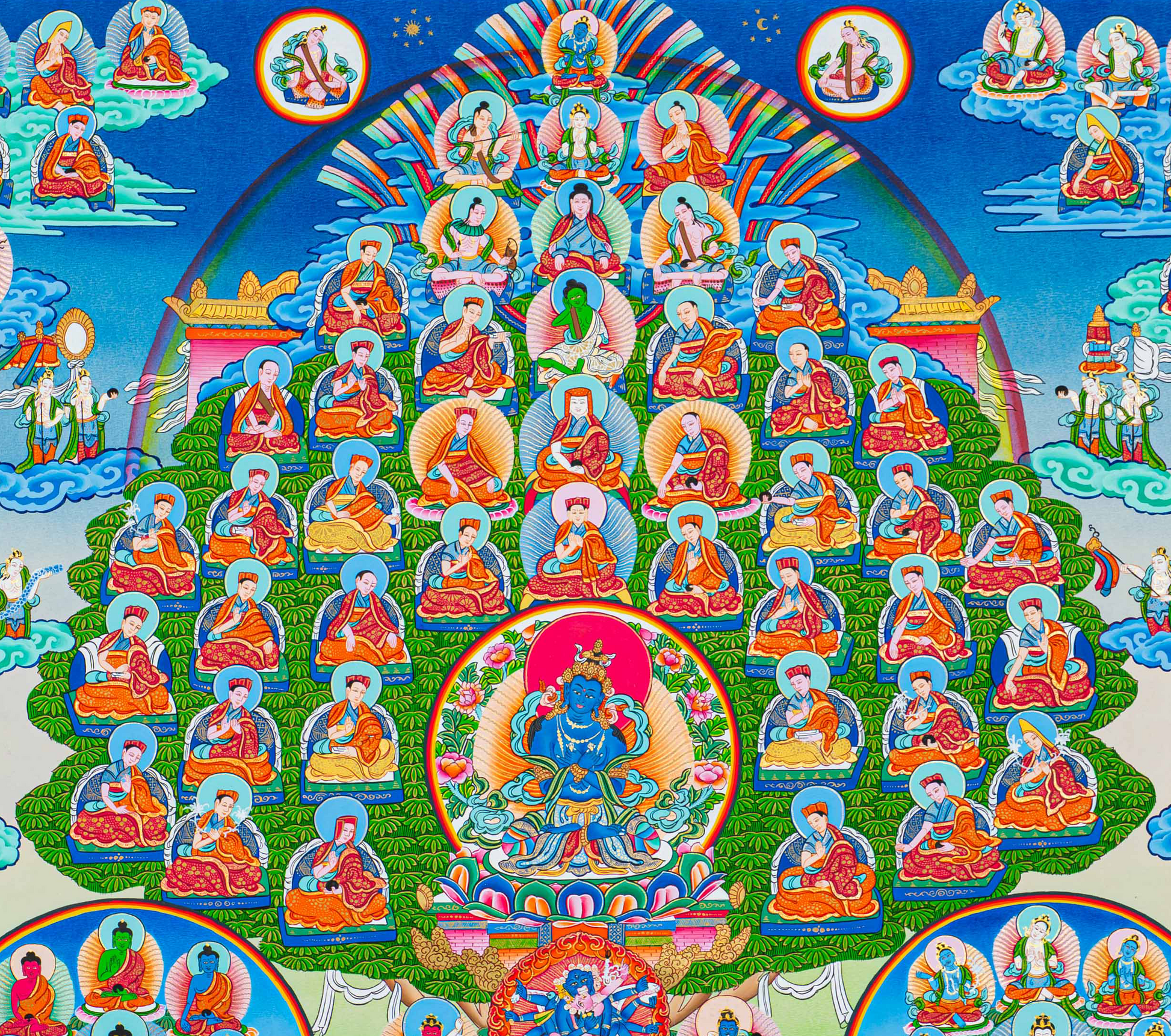 Celestial Tree of Enlightenment Thangka (Chokshing Tree/Dorje Chyang) - T-S-BT-RB-AU-CT-0072