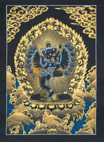 Celestial Vajrakilaya Thangka – The Thunderbolt of Wisdom - T-S-BT-BB-HV-0139