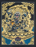 Chaturbhuja Mahakala Thangka: Four-Armed Guardian of Enlightenment - T-S-BT-BB-NV-0136