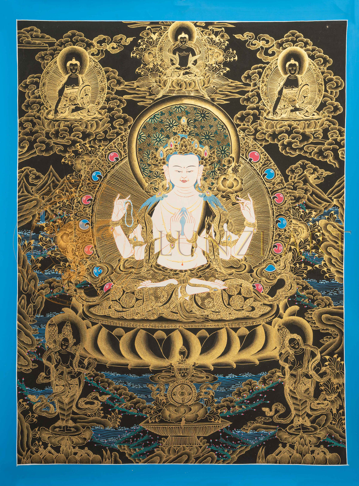 Chengresi Thangka: The Bodhisattva of Compassion - T-S-BT-BB-C-0161