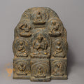 Chenrezig Temple Altar | Hand-Carved Wood & Clay Compassion Relief - w-s-sh-ta-0010