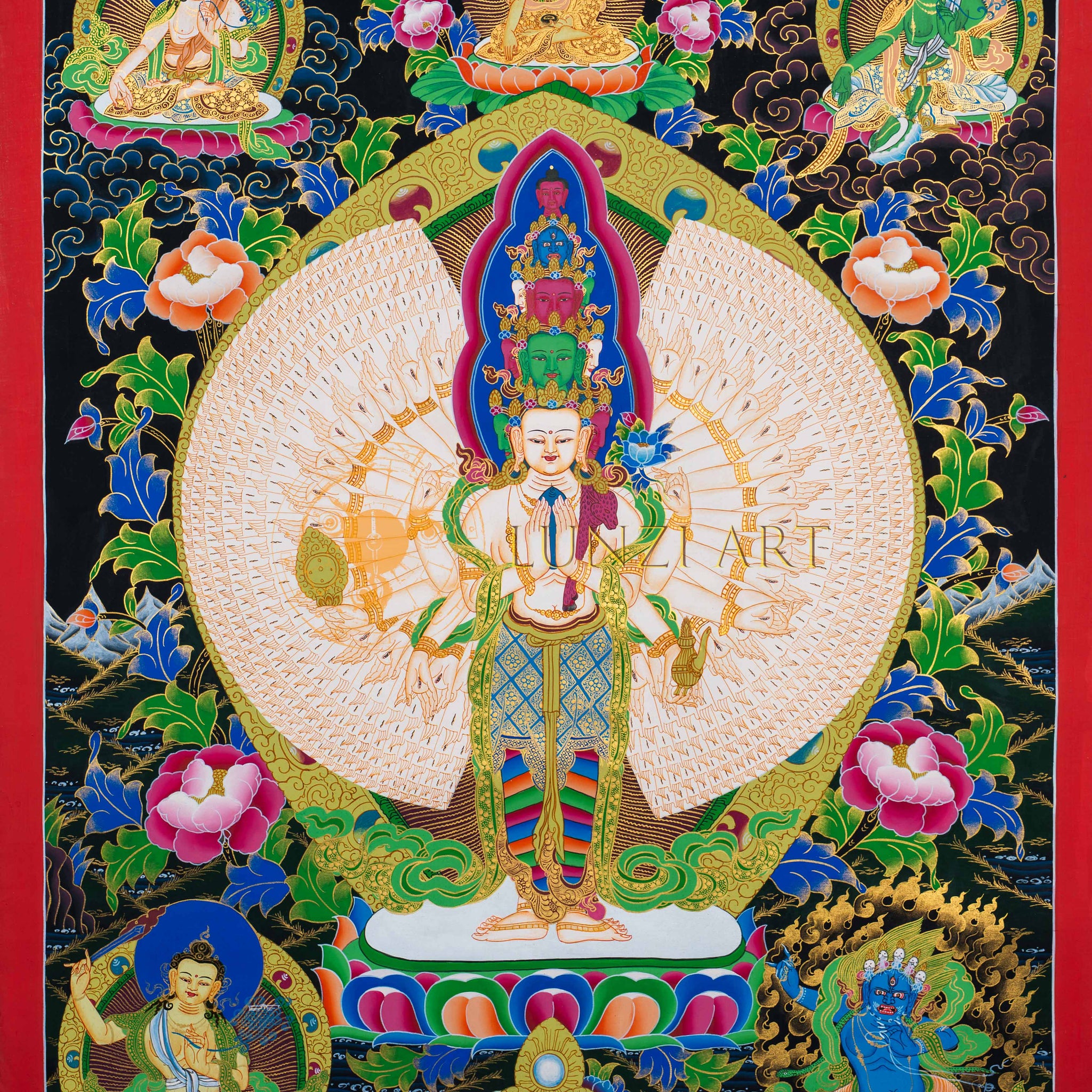 Chenrezig Thangka – Embodiment of Infinite Compassion - Thangka
