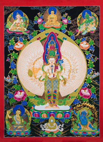 Chenrezig Thangka – Embodiment of Infinite Compassion - Thangka