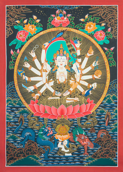 Chundi Bodhisattva Thangka – The Mother of Wisdom and Purification - T-N-MB-RB-C-0012
