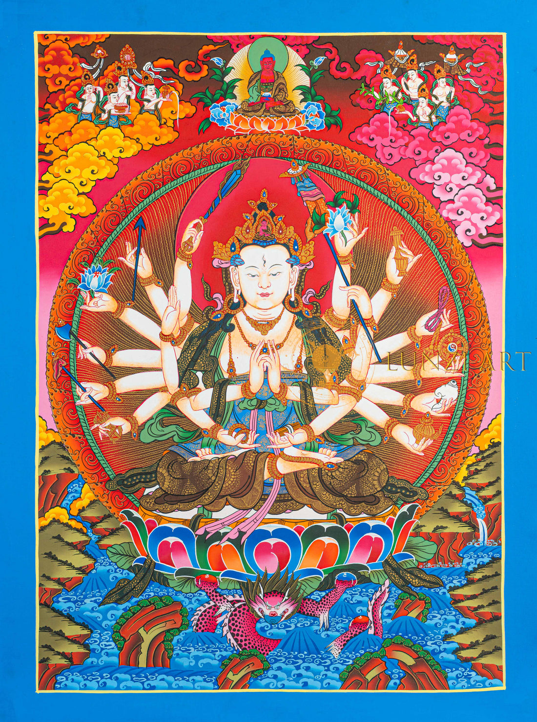 Chundi Thangka: The Golden Mother of Seventy Million Buddhas - T-N-ET-BB-AU-C-0094