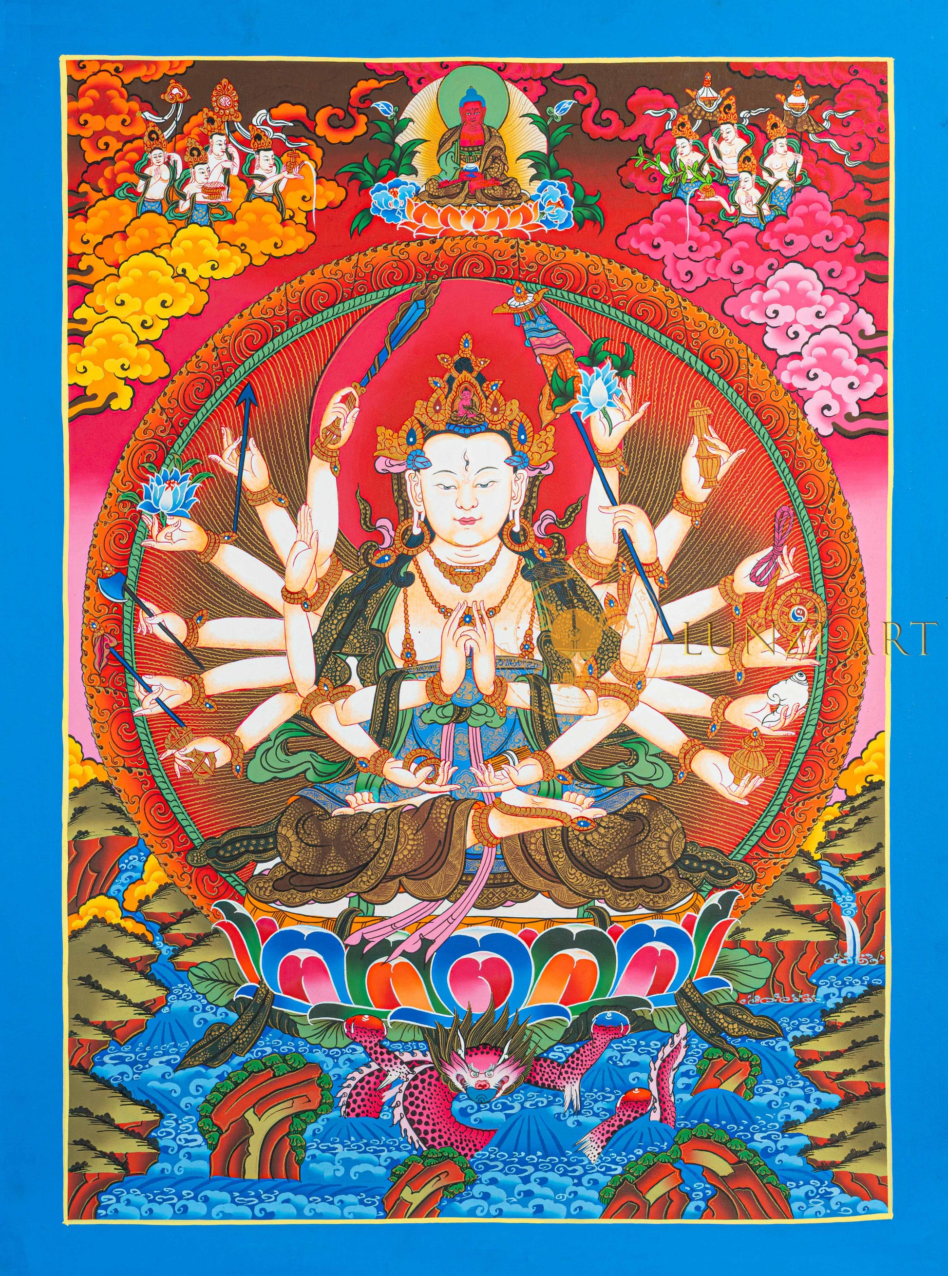 Chundi Thangka: The Golden Mother of Seventy Million Buddhas - T-N-ET-BB-AU-C-0094