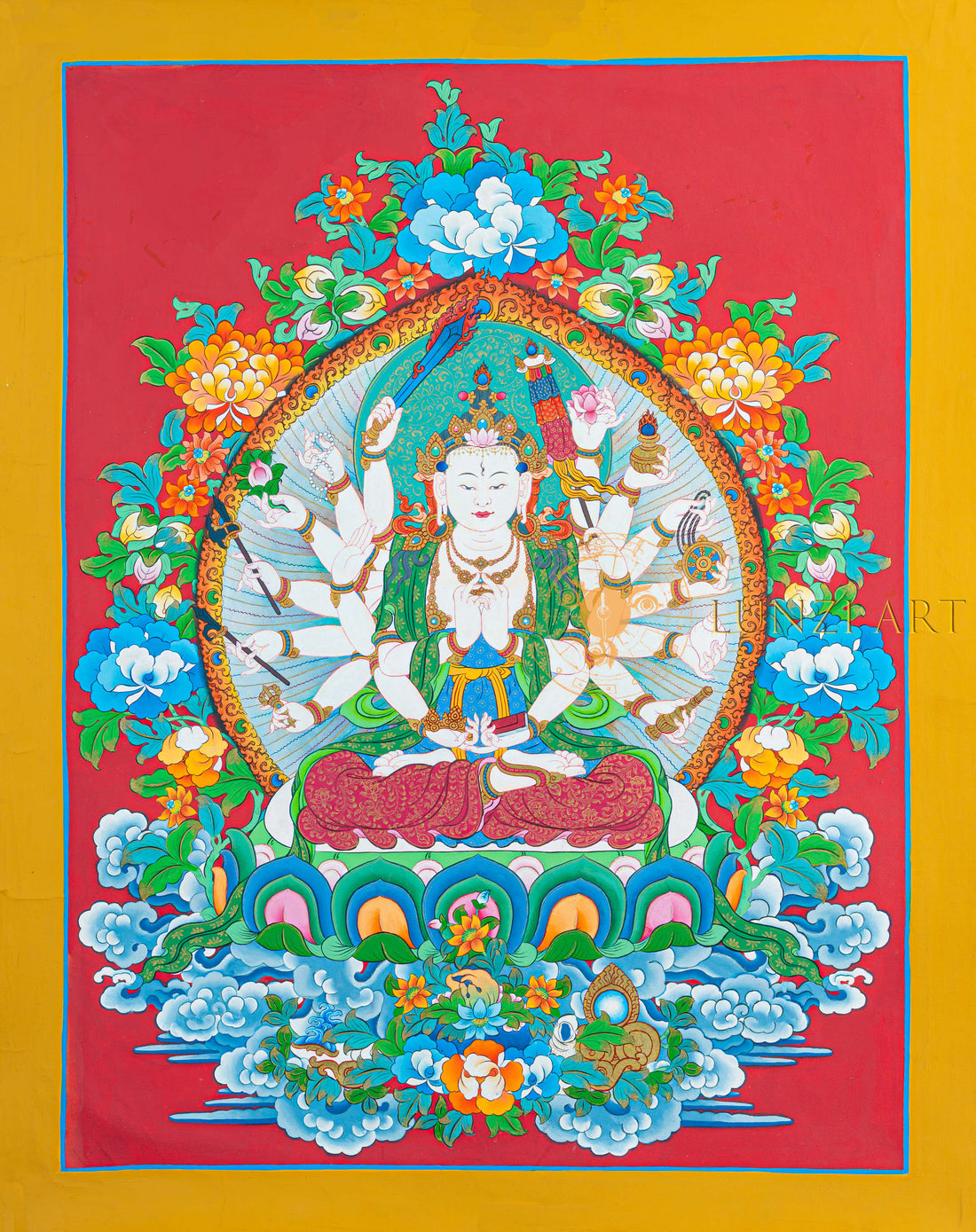 Chundi Thangka: The Golden Mother of Seventy Million Buddhas - T-N-ET-YB-AU-C-0085