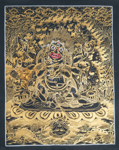 Six-Armed Mahakala Thangka: The Golden Protector of the Shadows - T-PS-SS-BB-SAM-59