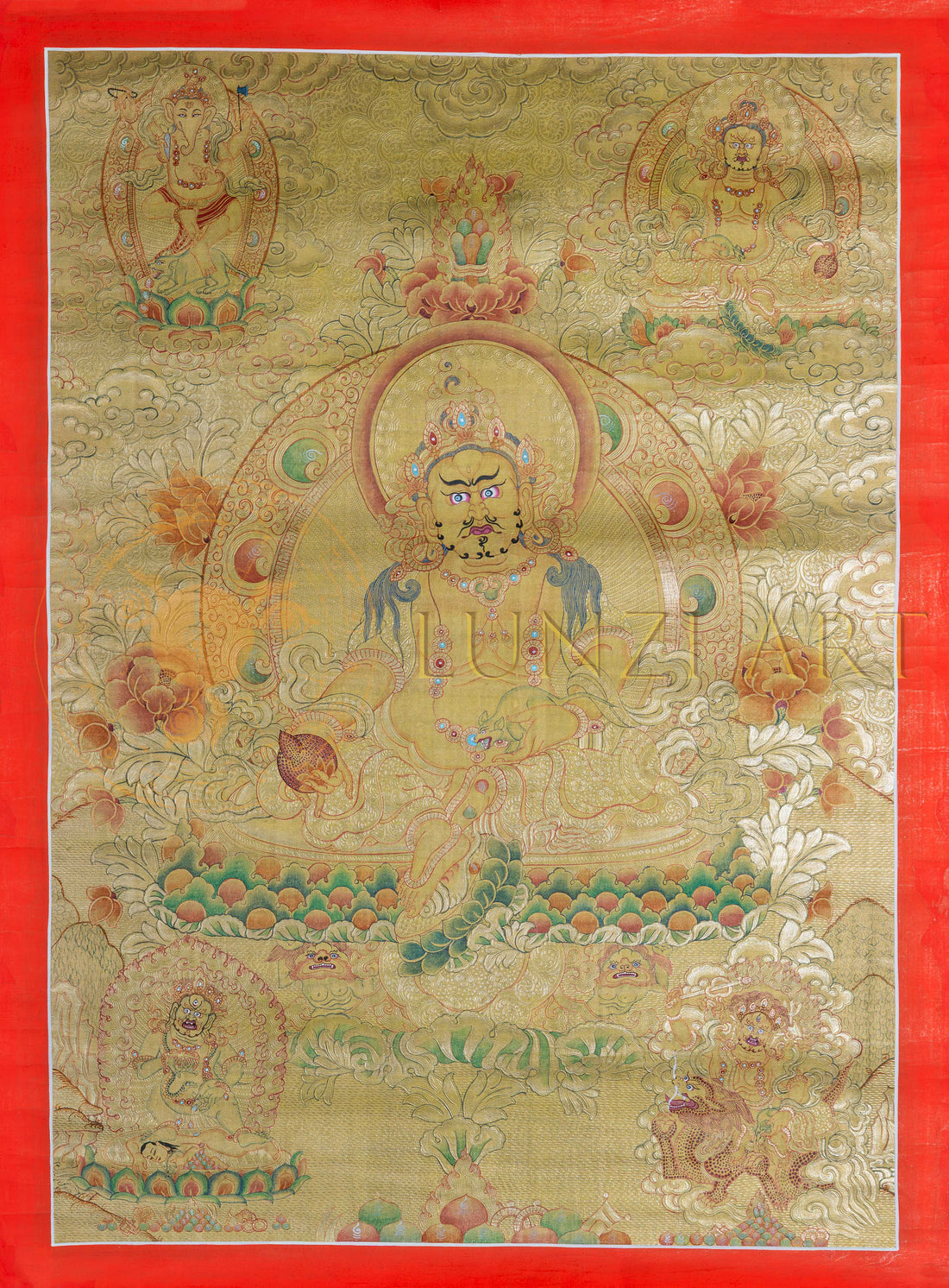 The Jambhala Thangka: Lord of Infinite Abundance - T-PS-SS-YB-JS-61