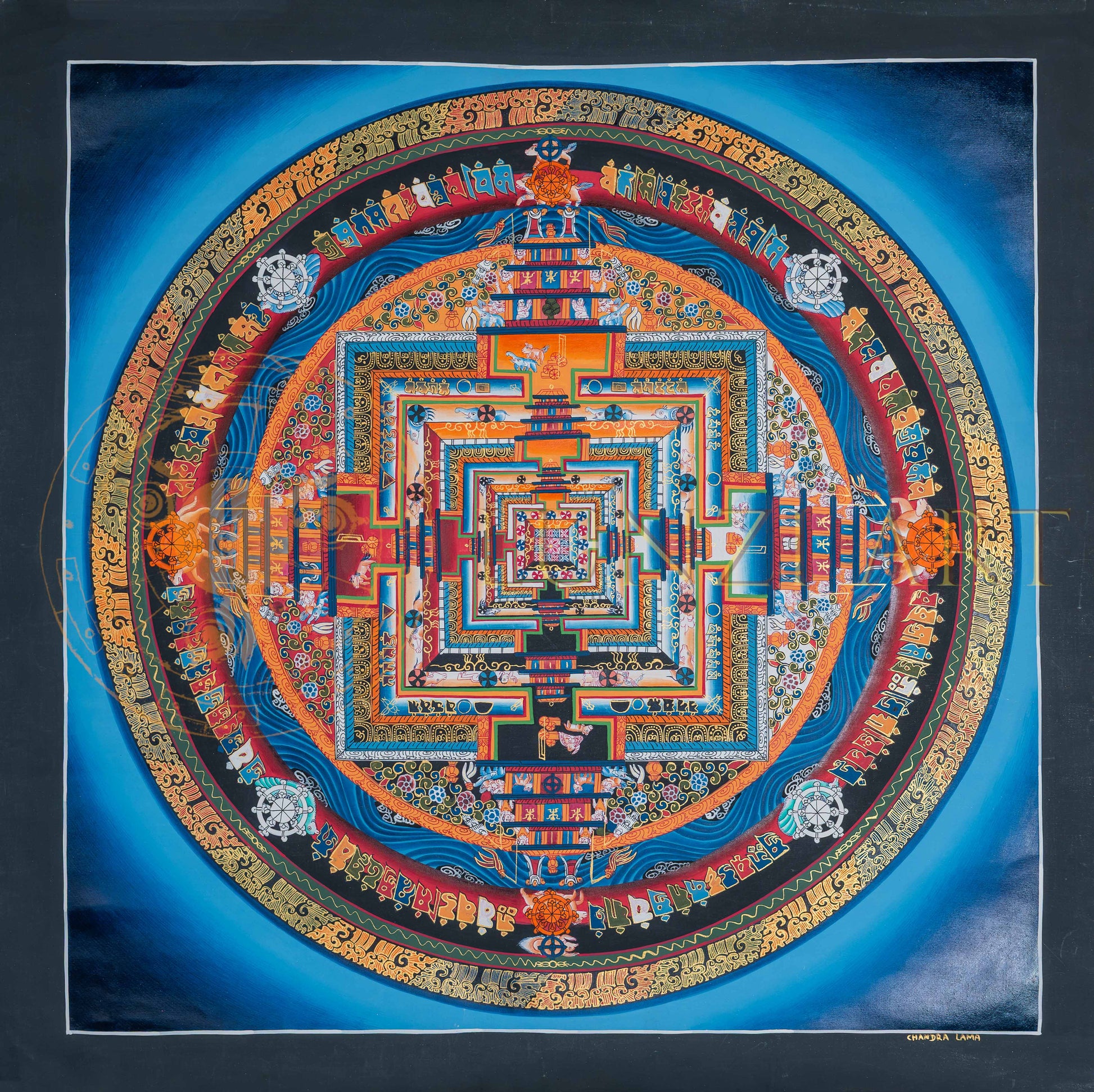 Kalachakra Mandala Thangka: The Sacred Blueprint of Time and Space - T-PS-SS-BB-KM-68