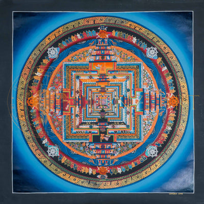 Kalachakra Mandala Thangka: The Sacred Blueprint of Time and Space - T-PS-SS-BB-KM-68