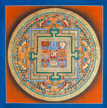 The Eight Auspicious Mandala Thangka: A Palace of Universal Blessings - T-PS-SS-OB-AM-69