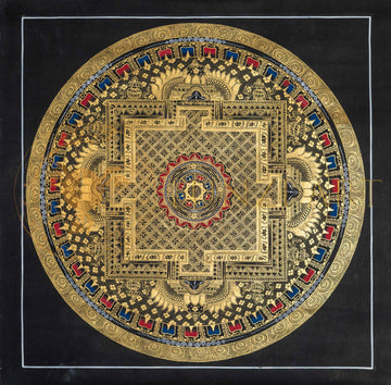 Gold Kalachakra Mandala: The Wheel of Cosmic Time - T-PS-SS-BB-M-73