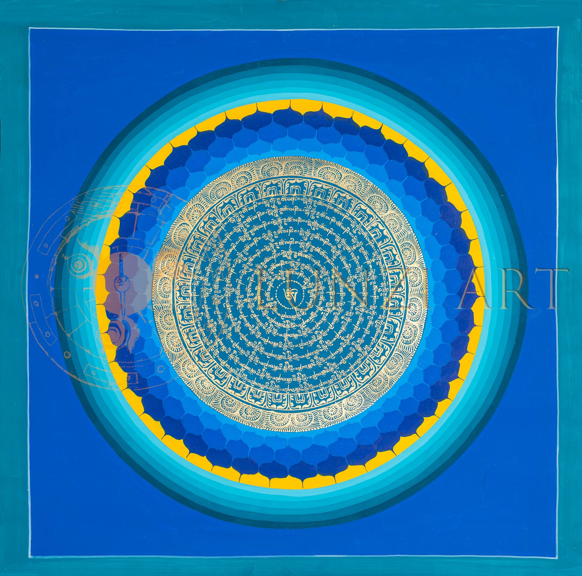 Rainbow Lotus Mantra Mandala: The Spectrum of Wisdom - T-PS-SS-GB-RLMM-79