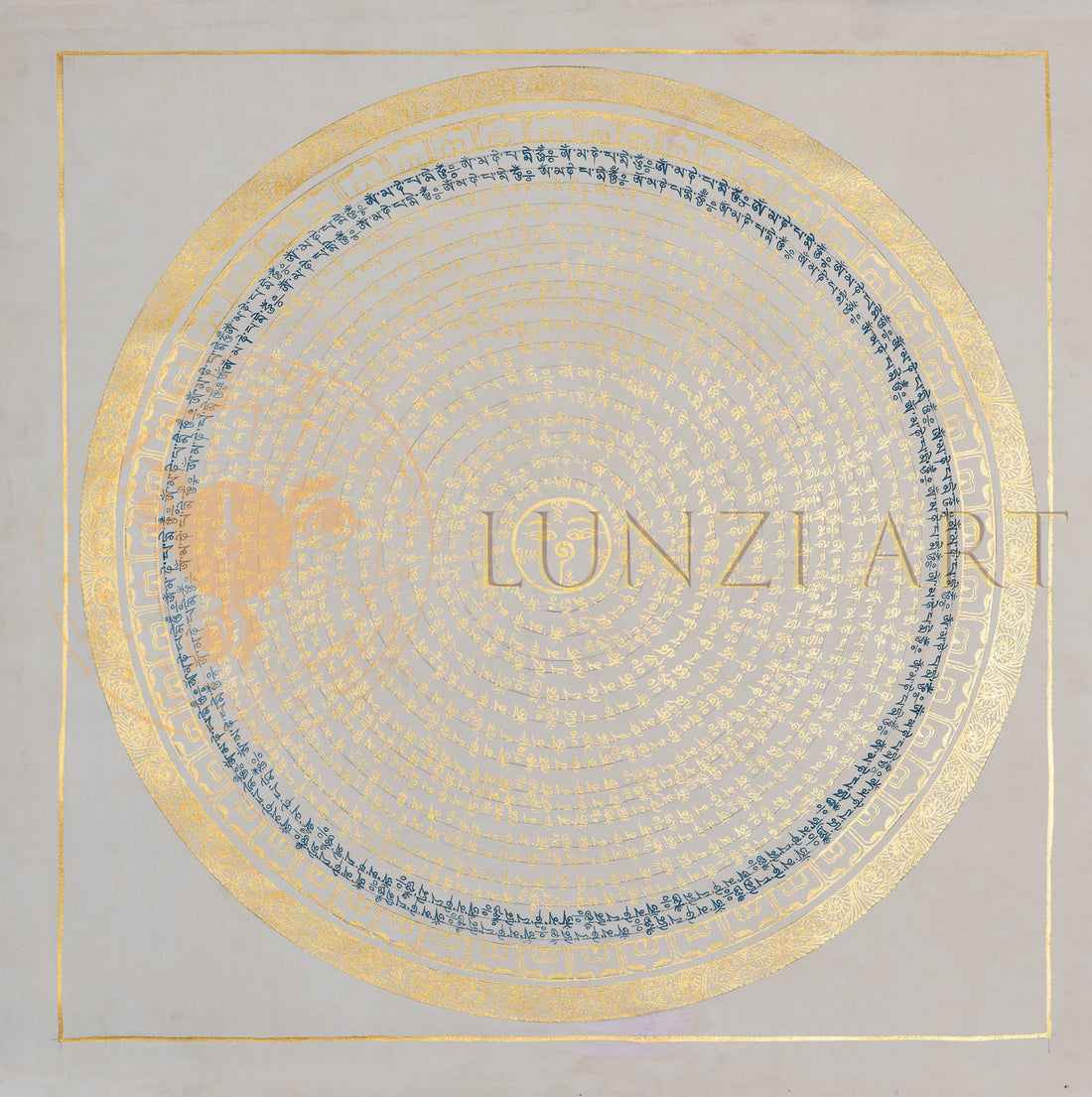 Hand-Painted Buddha Eye Mantra Mandala Thangka - T-PS-SS-WB-BEMM-83