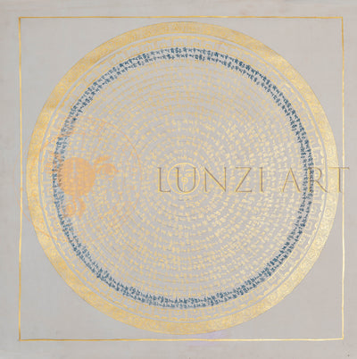 Hand-Painted Buddha Eye Mantra Mandala Thangka - T-PS-SS-WB-BEMM-83