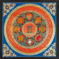 The Eight Auspicious Symbols Mantra Mandala Thangka - T-PS-SS-BB-KGM-92