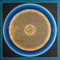 The Golden Mantra Mandala Thangka: A Celestial Compass of Inner Peace - T-PS-SS-BB-RMM-99