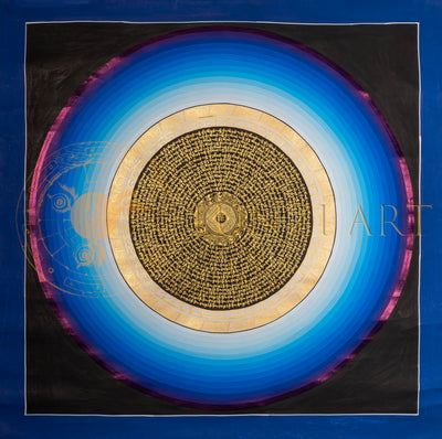 The Om Mantra Mandala Thangka: A Vortex of Infinite Compassion - T-PS-SS-BB-RMM-101